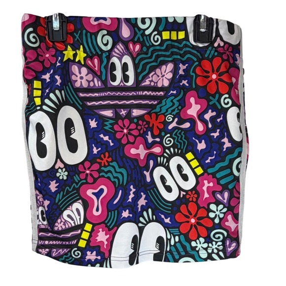adidas Dresses & Skirts - Adidas Originals Kids Hazy Doodle Trefoil 3-Stripes Graphic Mini Skirt Multi XS
